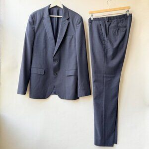 Hugo Boss Johnston/Lenon Classic Fit Wool Suit navy checkered Men’s Size 40L